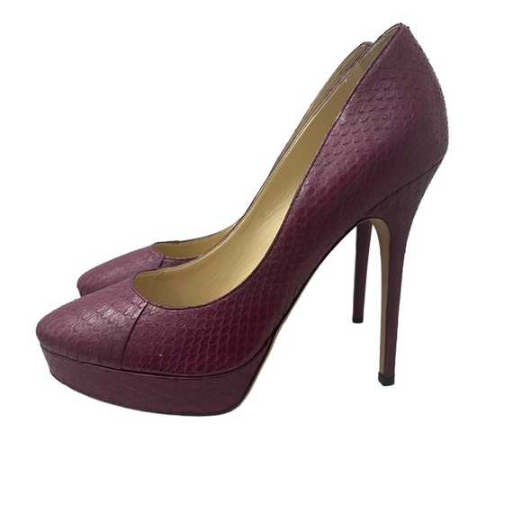 Jimmy Choo Purple Payton Shoes  5" Heels NEW Size 39 - Picture 2 of 9